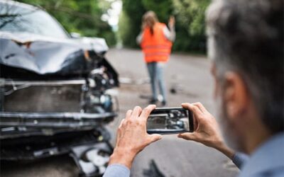 O que tirar fotos depois de um acidente de carro