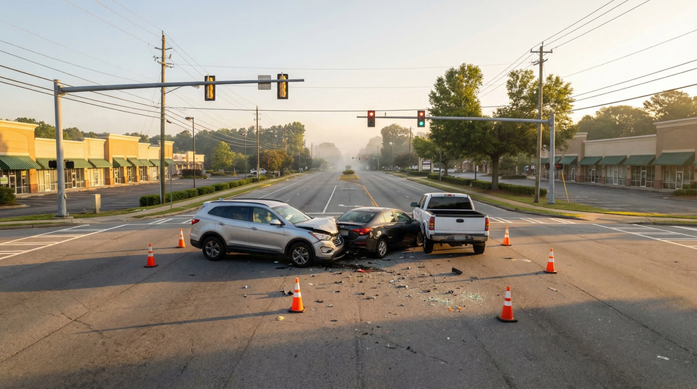 multi vehicle accident chain reaction gwinnett county featured