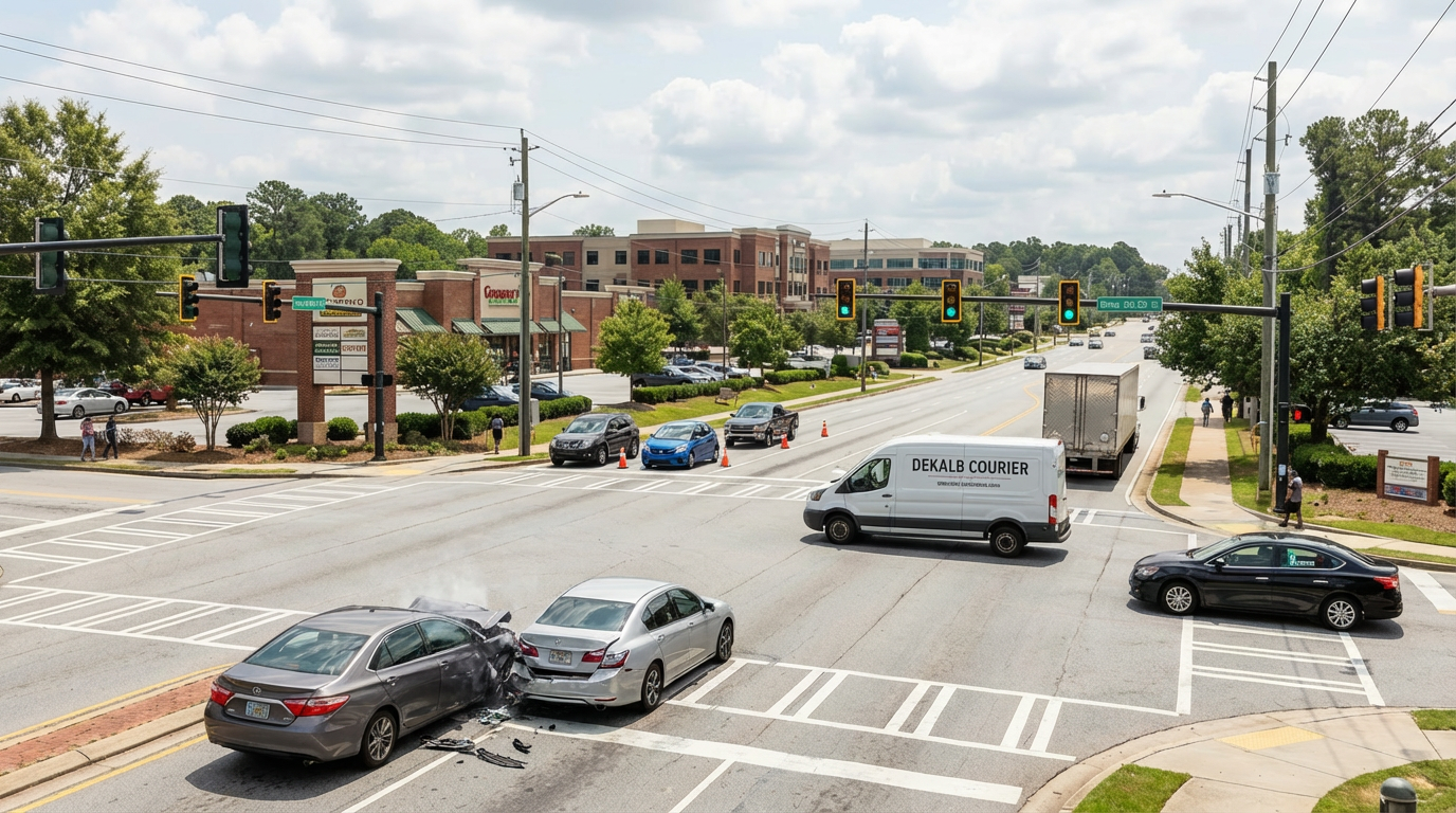 roadway scene in DeKalb County