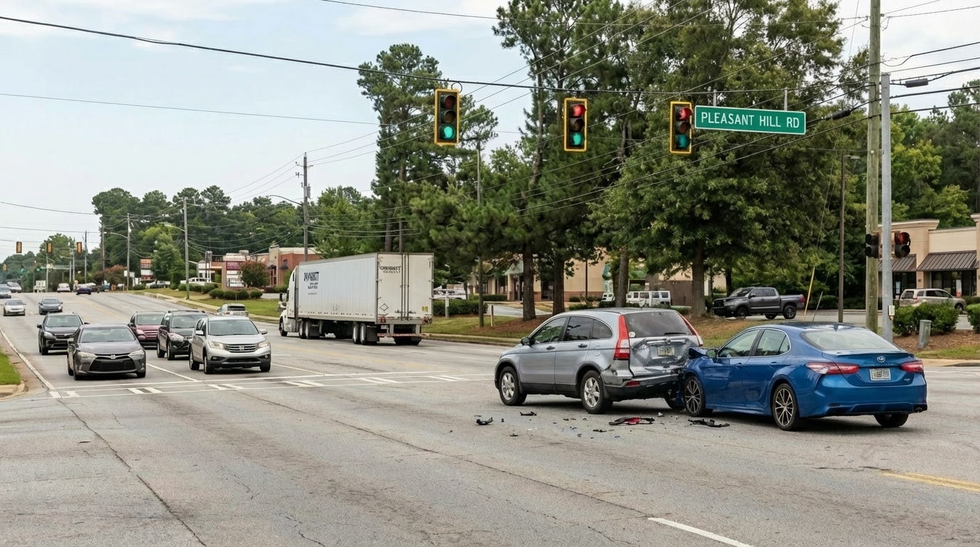 roadway scene in Gwinnett County